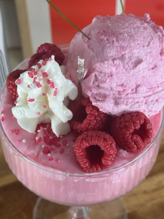 HIMBEER ELIXIER DELUXE – Edle Dessertkerze mit Himbeerduft
