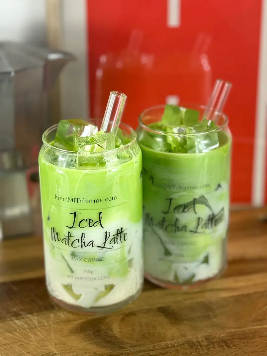 ICED MATCHA LATTE  – Cremige Matcha-Duftkerze im Glas