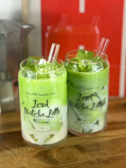 ICED MATCHA LATTE  – Cremige Matcha-Duftkerze im Glas