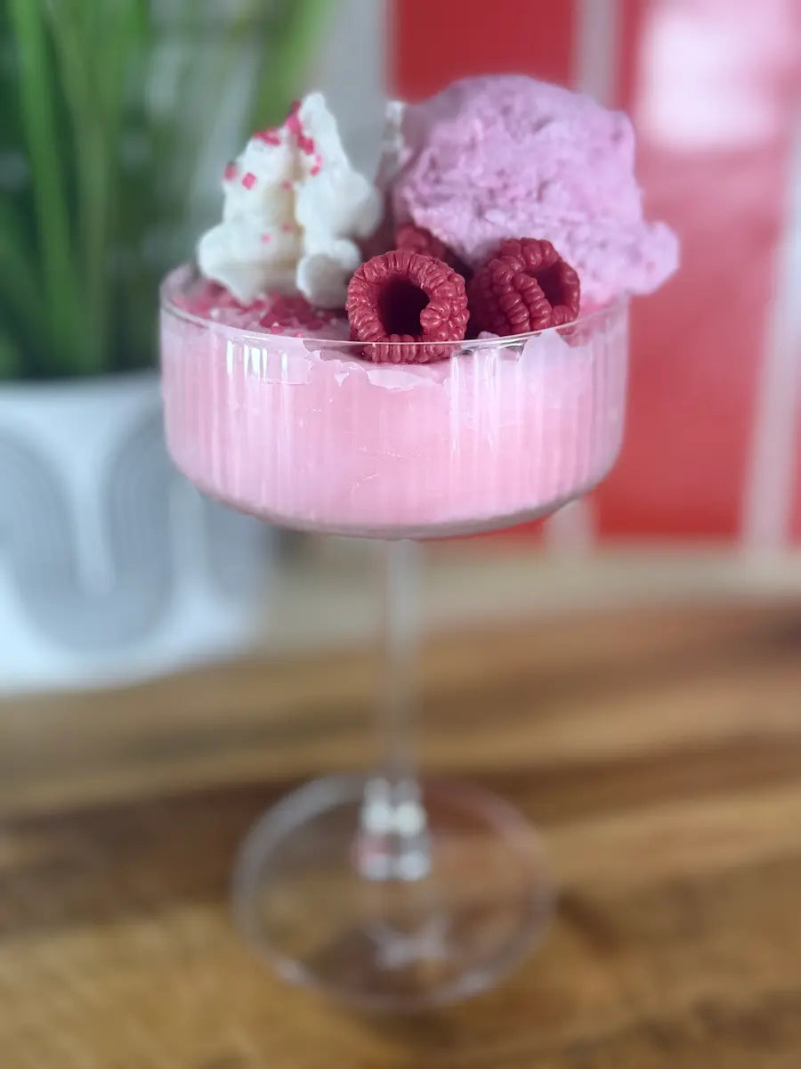 HIMBEER ELIXIER DELUXE – Edle Dessertkerze mit Himbeerduft
