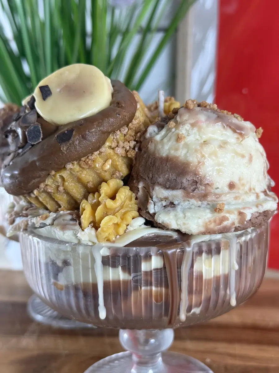 BANANA CHOCOLATE RUSH – Cremige Dessertkerze mit Schokoladenduft