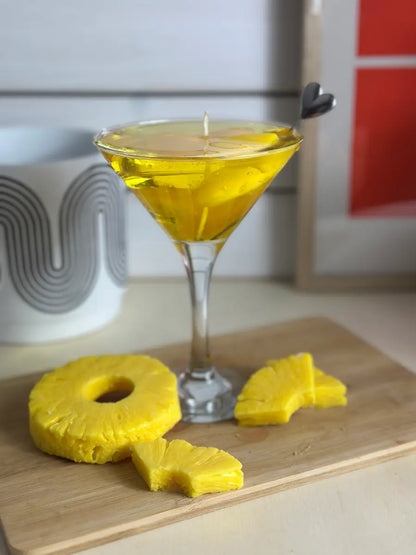 Pineapple Martini – Handgemachte Cocktailkerze mit Ananasduft