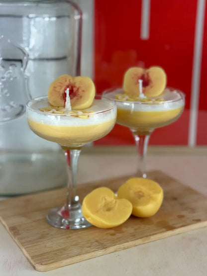 Peach Me Martini – Handgemachte Cocktailkerze mit Pfirsichduft