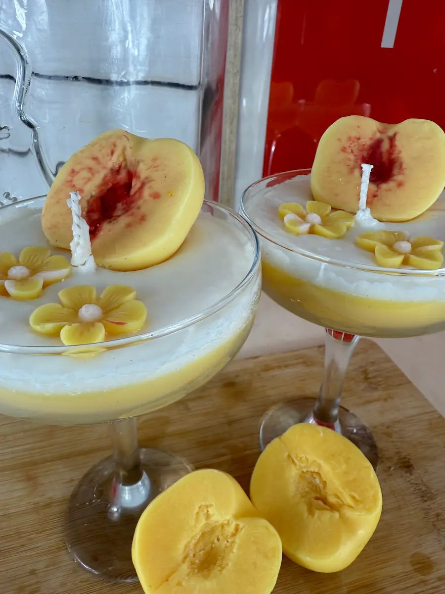 Peach Me Martini – Handgemachte Cocktailkerze mit Pfirsichduft