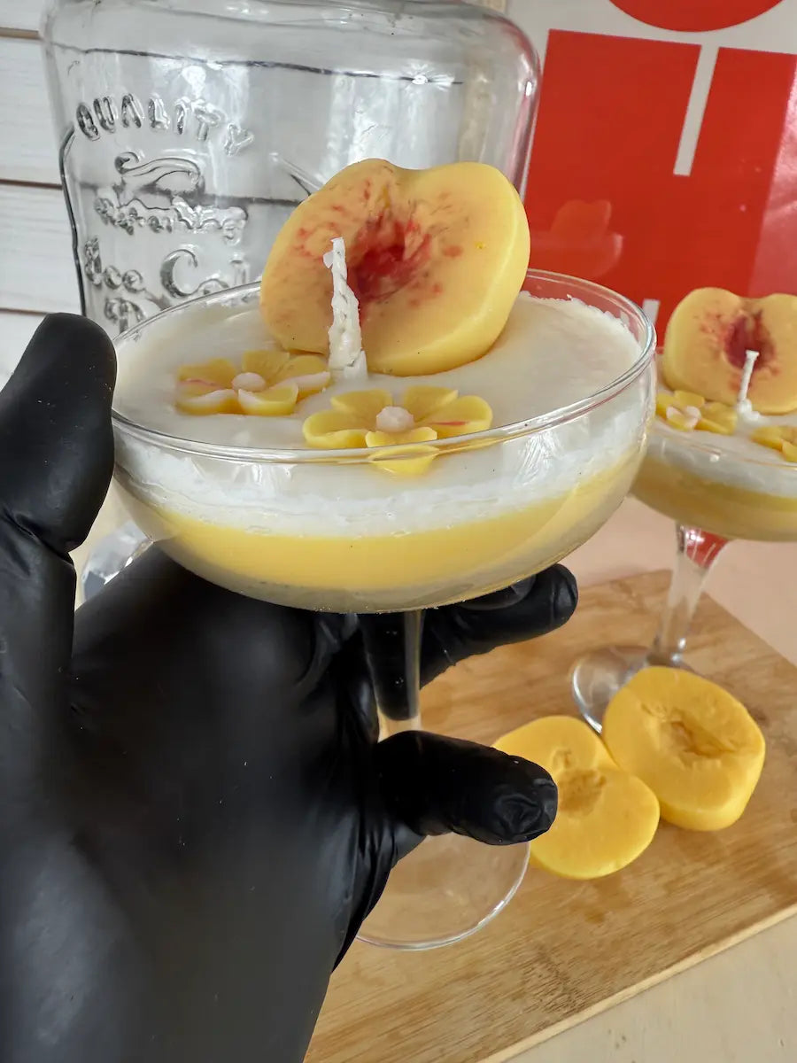 Peach Me Martini – Handgemachte Cocktailkerze mit Pfirsichduft